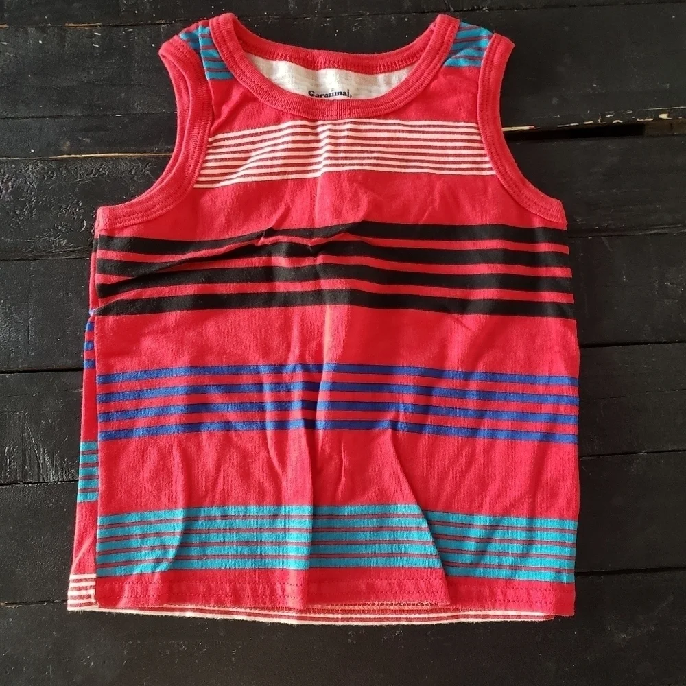 Garanimals Baby Boy 24 Months Two Piece Outfit Set Red Tank Top Black Shorts